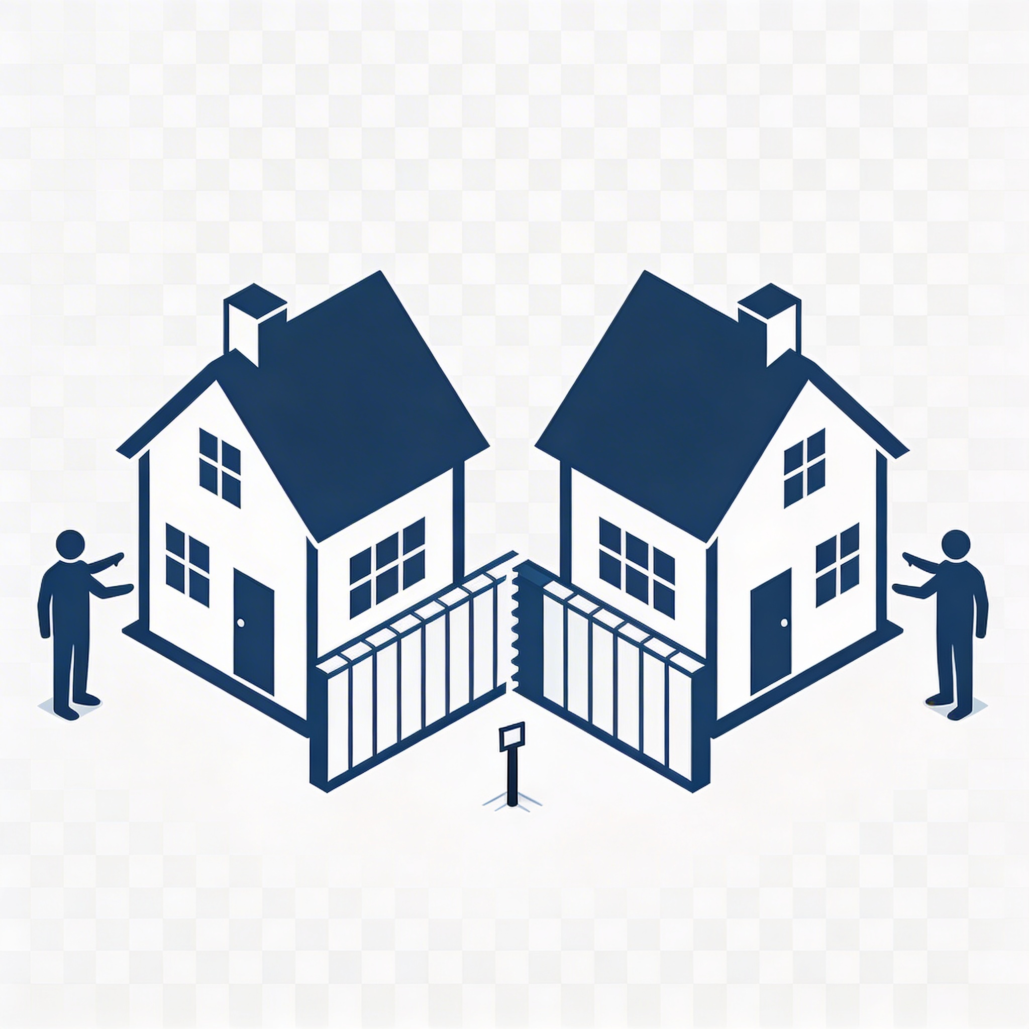 Pictogramme mitoyenneté et limites de propriété