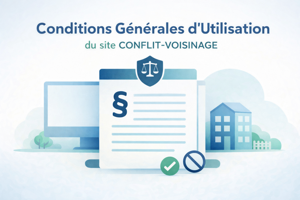Conditions Générales d’Utilisation du site CONFLIT‑VOISINAGE