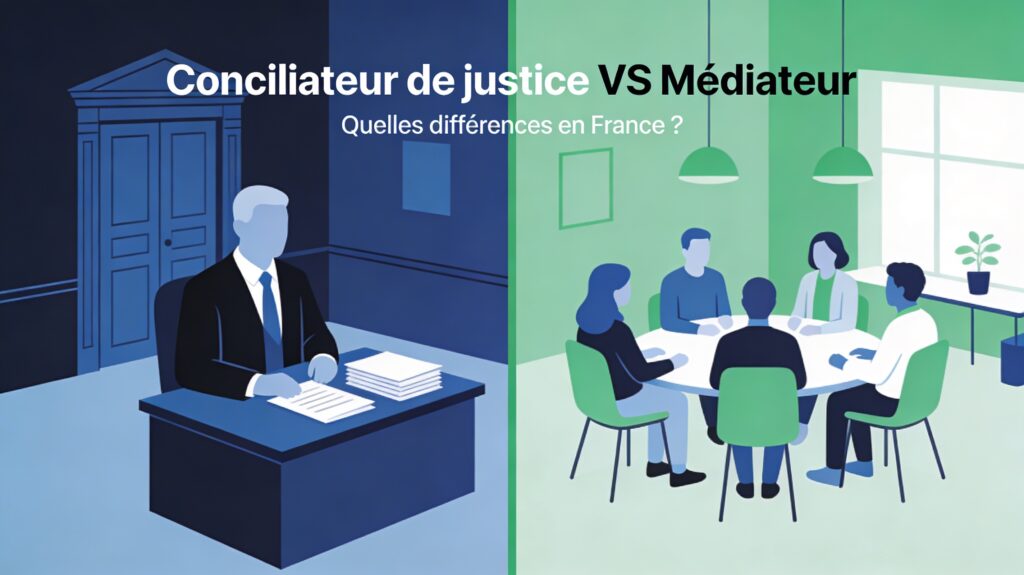 Conciliateur de justice ou médiateur, lequel choisir en fonction de votre cas.